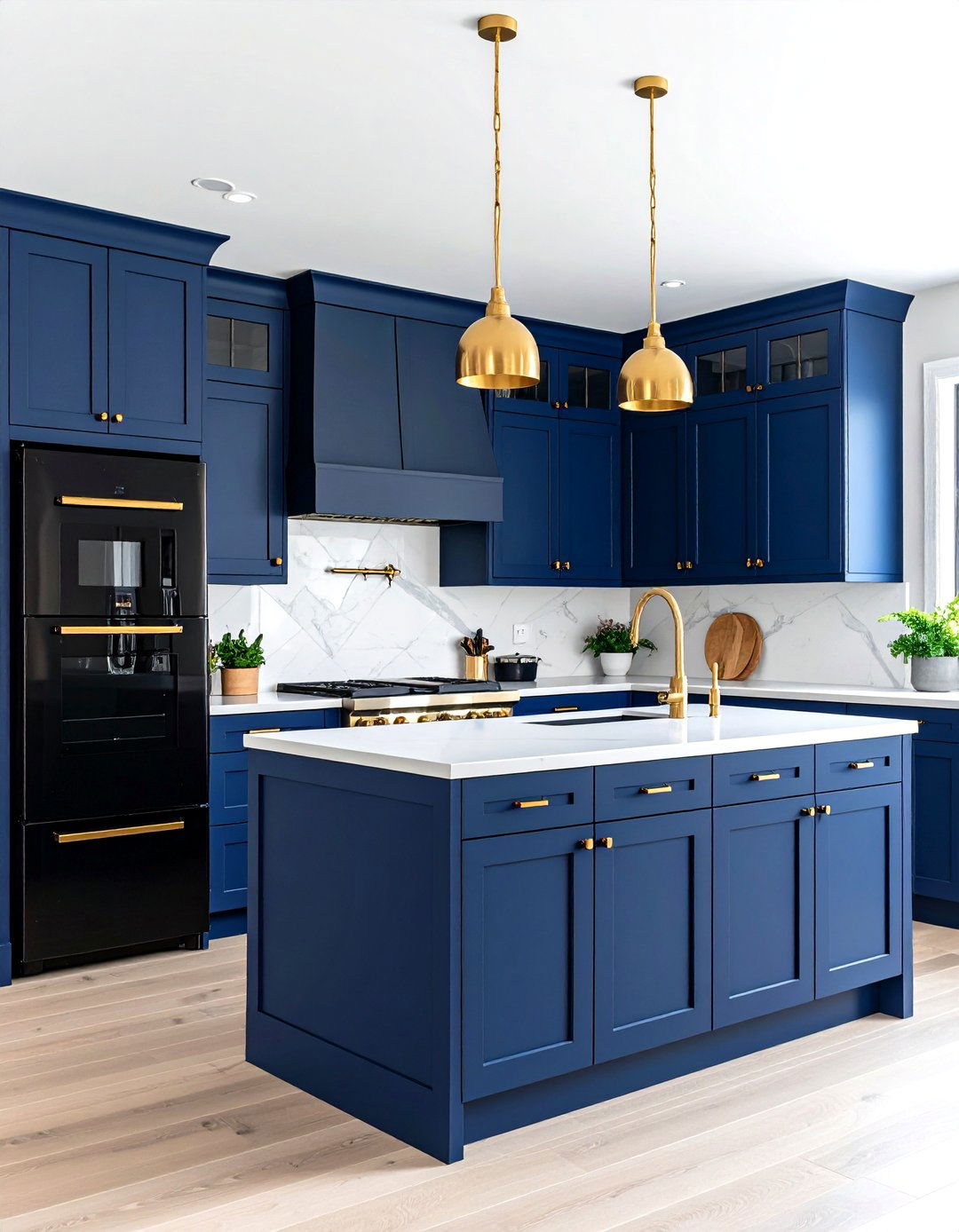 Navy Blue Cabinets with Black Appliances - 24 What Color Cabinets Go With Black Appliances