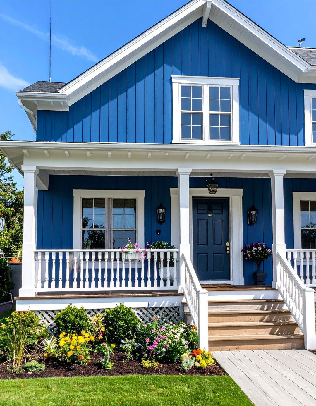 Navy Blue Coastal Elegance Theme - 24 Board and Batten Siding Colors