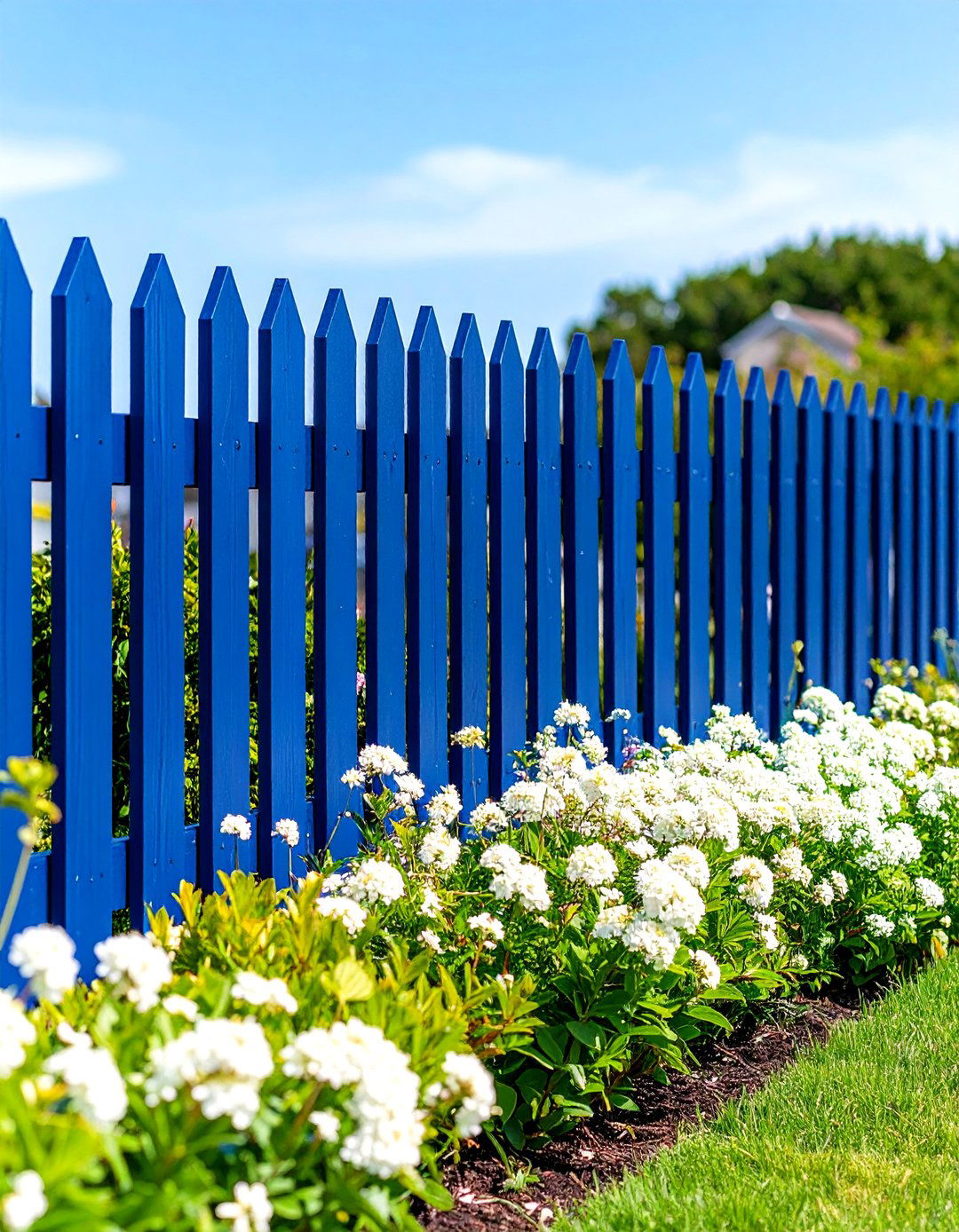 Navy Blue Coastal Elegance - 24 Garden Fence Colour Ideas