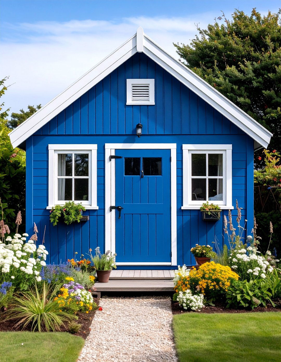 Navy Blue Coastal Style - 24 Shed Color Ideas