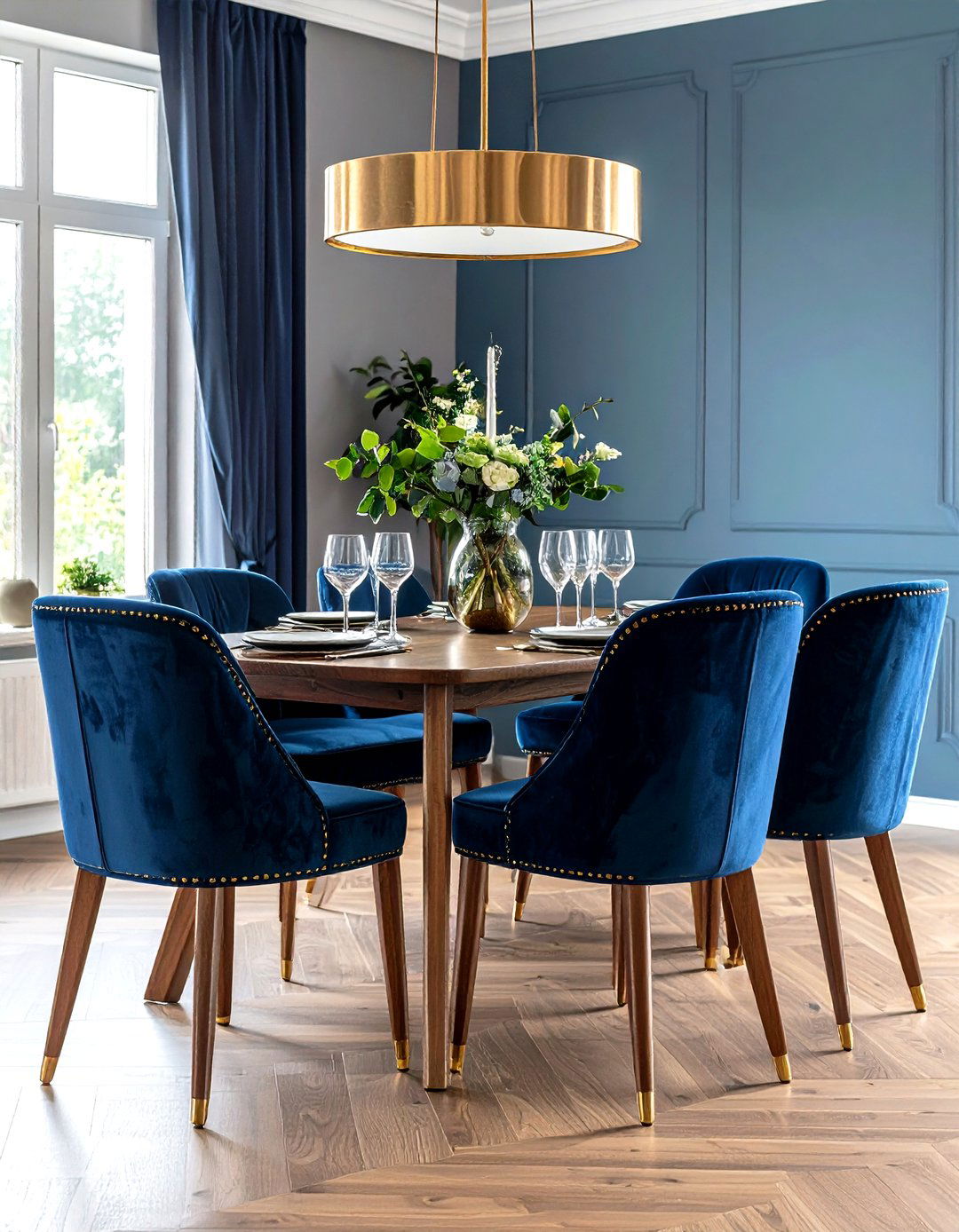 Navy Blue Dining Chair Upholstery - 24 Navy Blue Dining Room Ideas