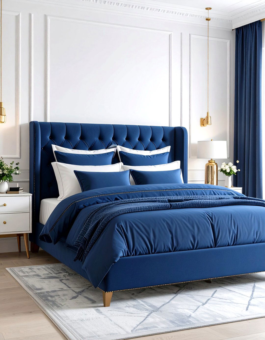 Navy Blue Furniture and Headboards - 24 Navy Blue Bedroom Ideas
