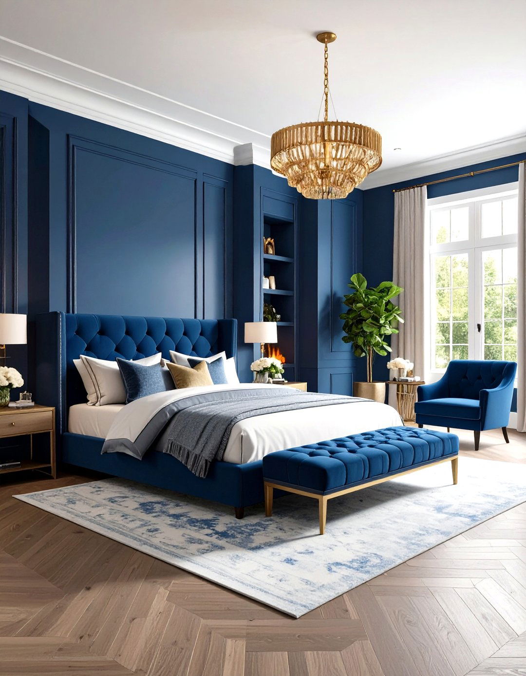 Navy Blue Master Suite Retreat
