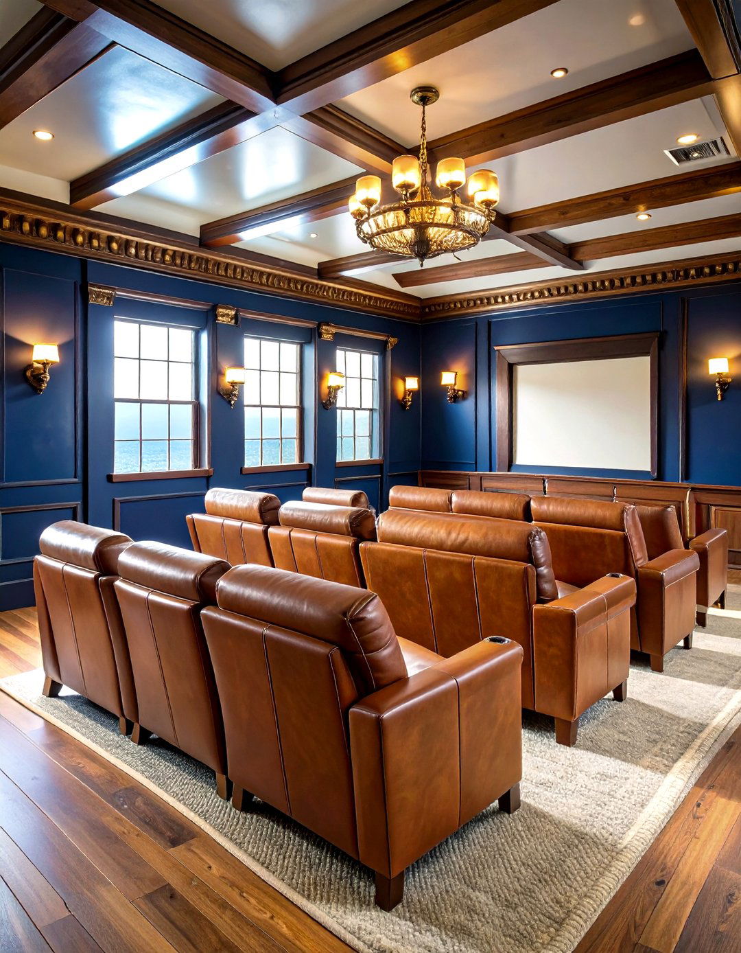Navy Blue Nautical Atmosphere - 24 Home Theater Paint Colors