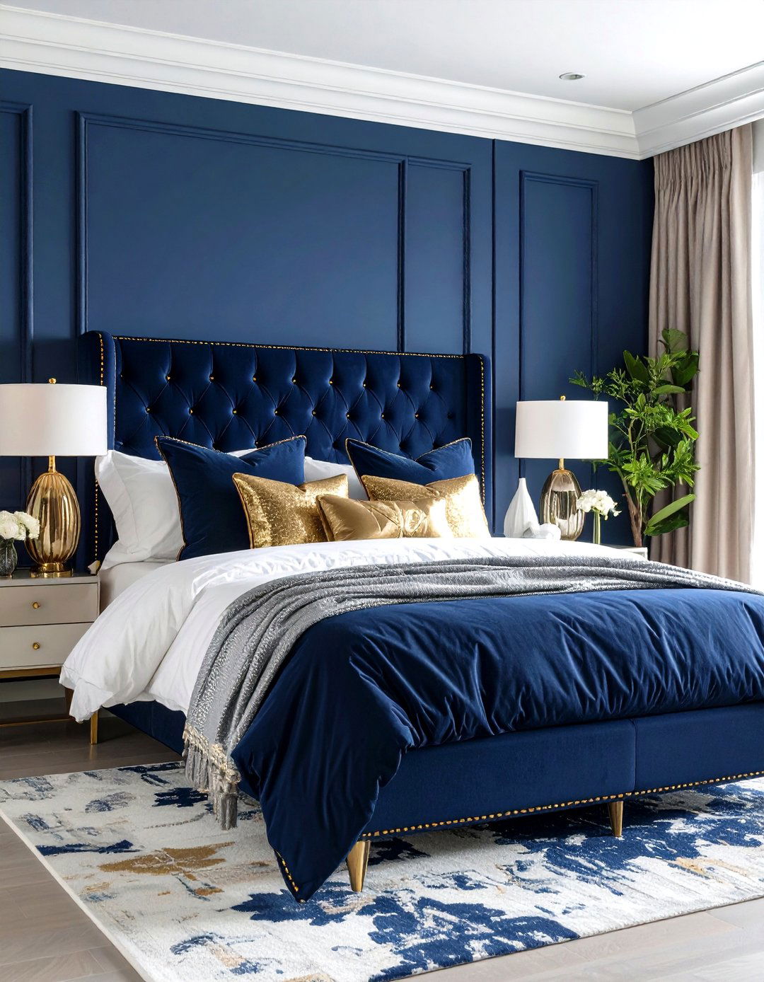 Navy Blue Sophistication Bedroom - 24 Blair Waldorf Bedroom