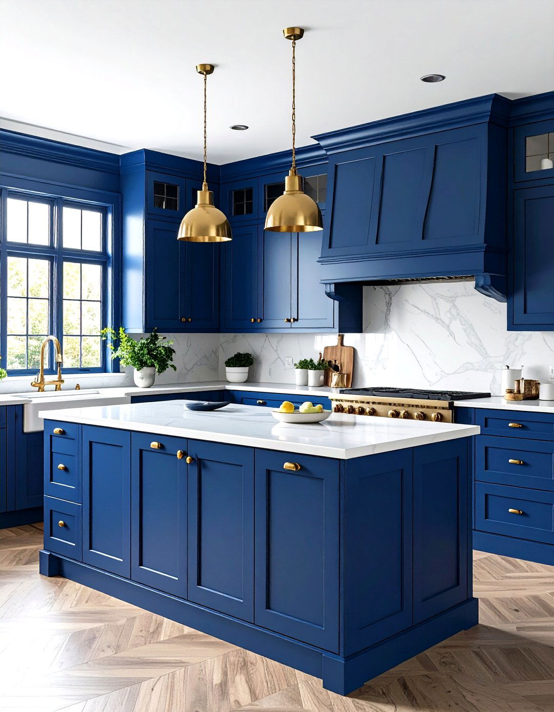Navy Blue Traditional Kitchen Cabinets - 24 Kitchen Cabinet Color Ideas
