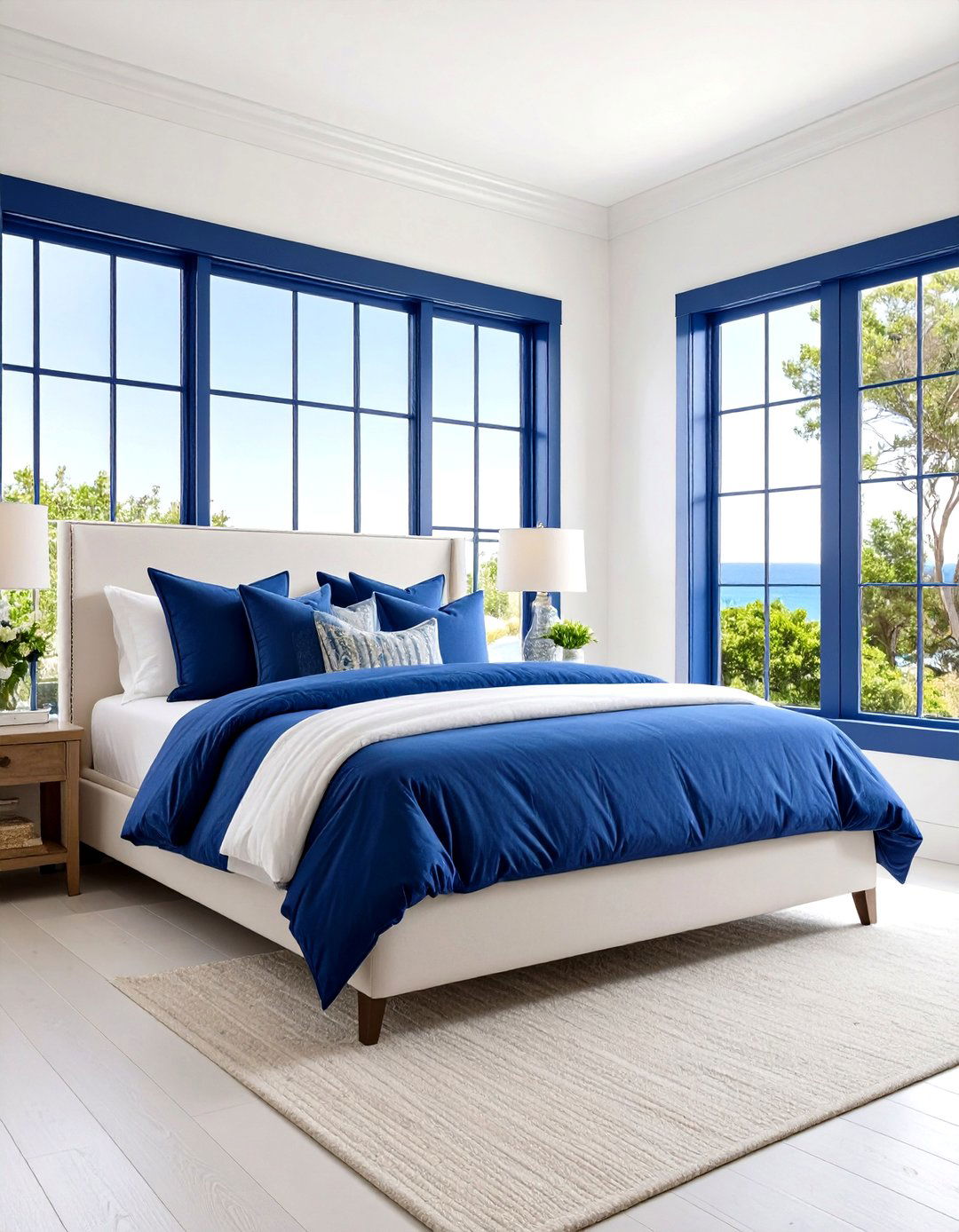 Navy Blue Window Trim - 24 Modern Window Trim Ideas