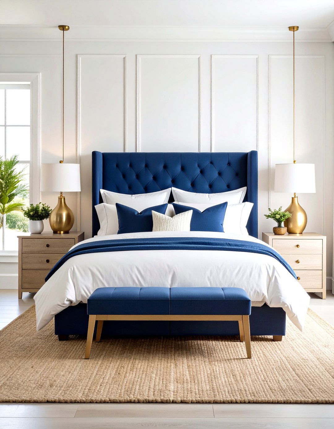 Navy Blue and Crisp White Classic Coastal Theme - 24 Designer-approved Colors That Go With Navy Blue