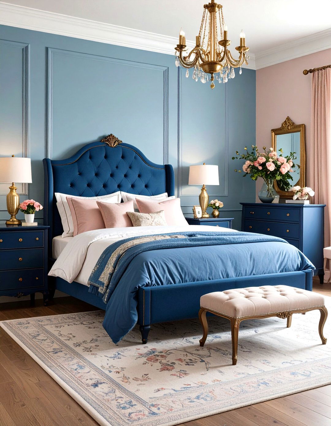 Navy Blue and Dusty Rose Vintage Modern Theme - 24 Designer-approved Colors That Go With Navy Blue