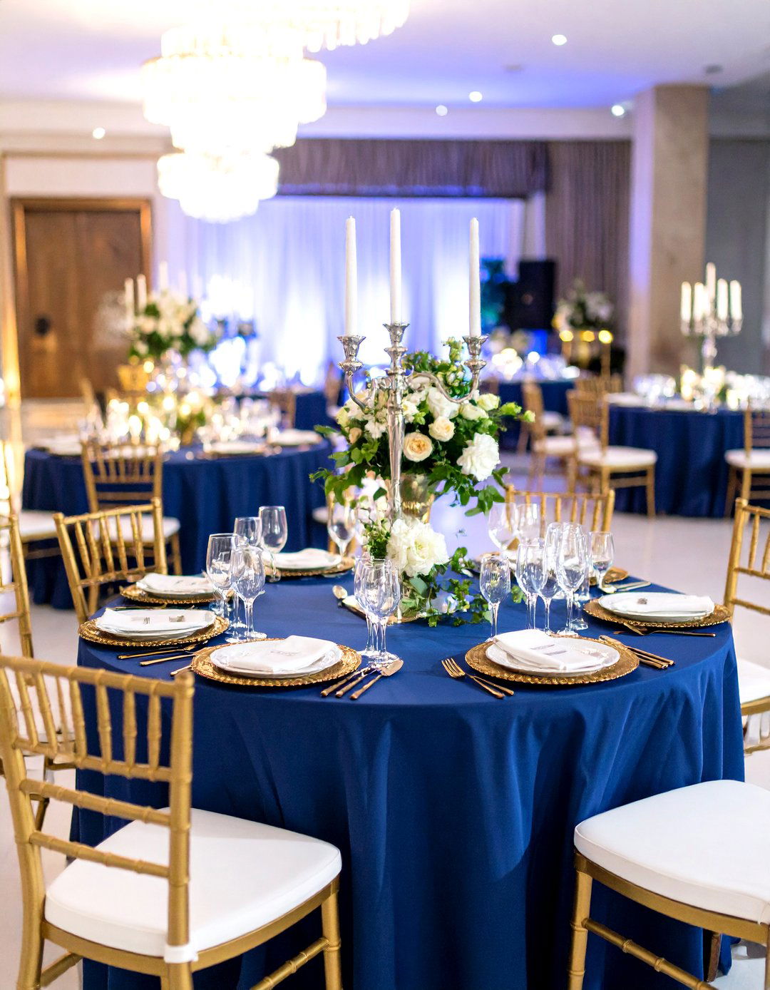 Navy Blue and Gold Luxury Wedding Theme - 24 Blue Wedding Theme Ideas