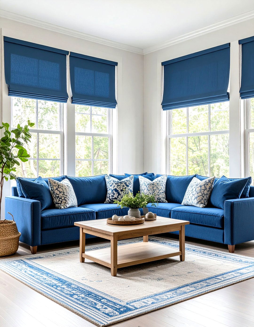 Navy Window Treatments Living Room - 24 Navy Living Room Ideas