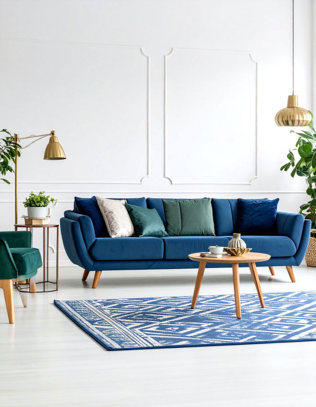 Navy and Sage Green Couch Color Scheme - 24 sage green couch living room ideas
