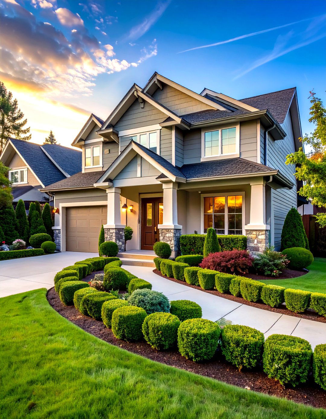 Neighborhood Integration Community Design - 24 Front Yard Boxwood Designs