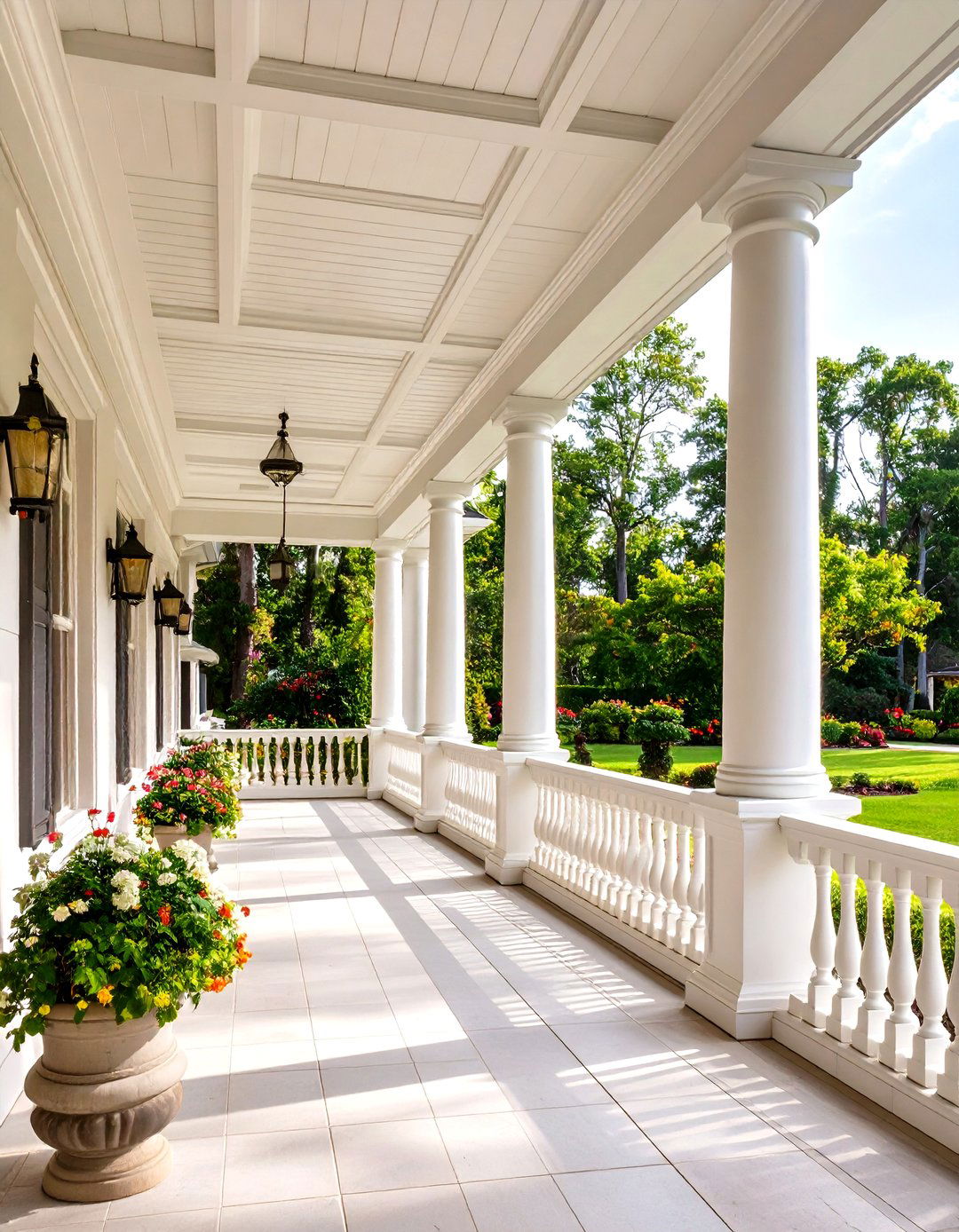 Neo Classical Grand Columns - 24 Open Gable Porch Ideas