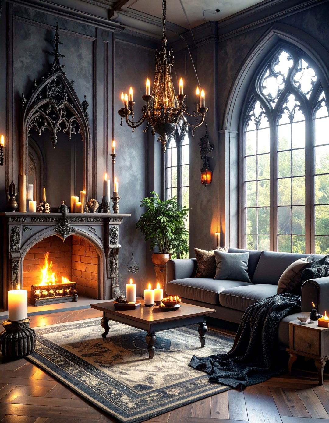 Neo Gothic Living Room - 24 Gothic Living Room Ideas