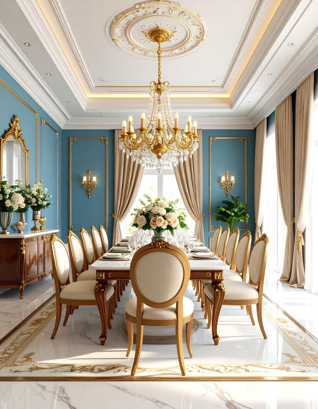 Neoclassical Dining Room Elegance