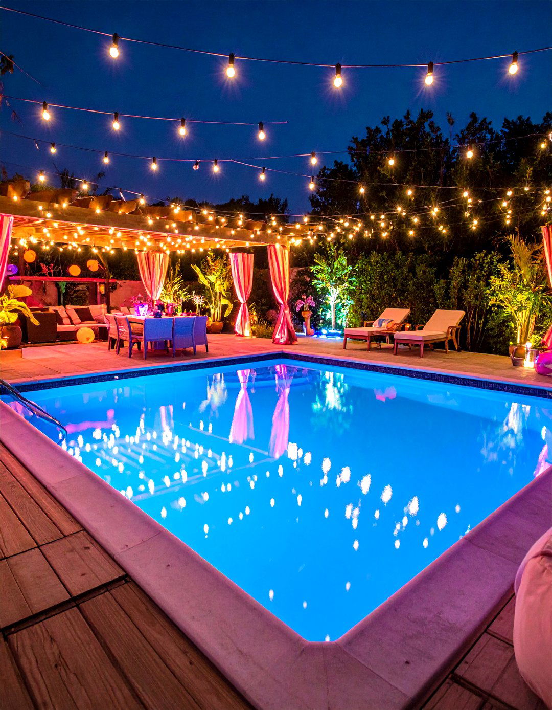 Neon Glow Night Extravaganza - 24 Pool Party Ideas