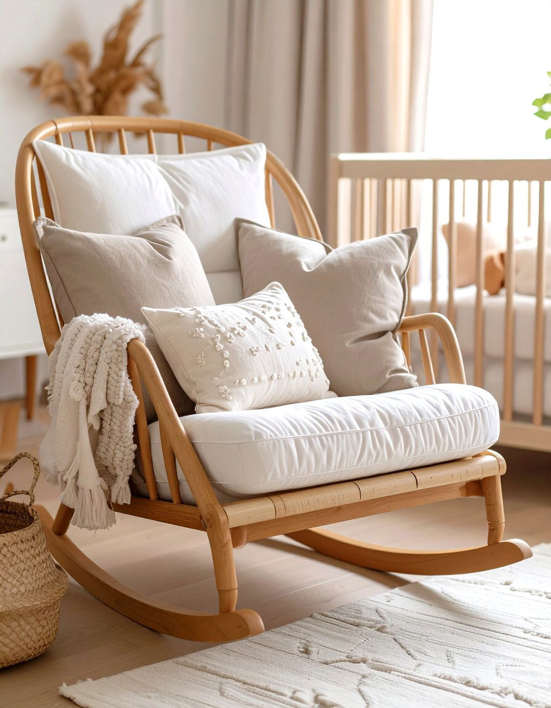 Neutral Accent Pillows - 24 Minimalist Nursery Ideas
