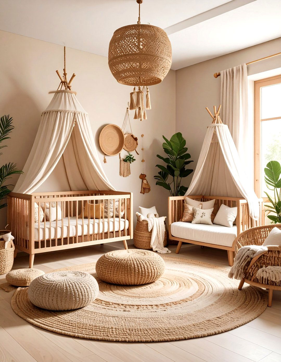 Neutral Animal Safari Twin Theme - 24 Twin Nursery Ideas