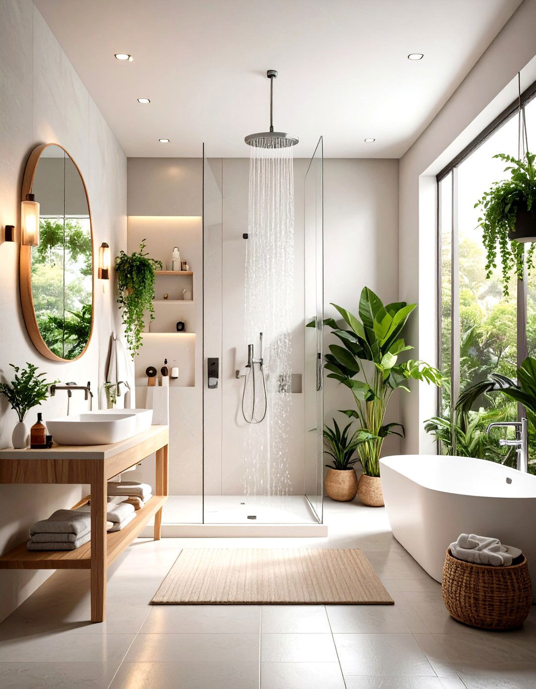 Neutral Color Palette Design - 24 Small Bathroom Walk-in Shower Ideas