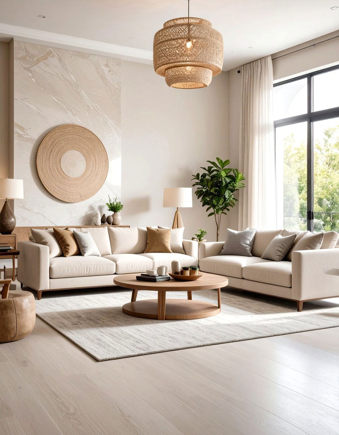 Neutral Color Palette Design - 24 Japanese Style Living Room Ideas