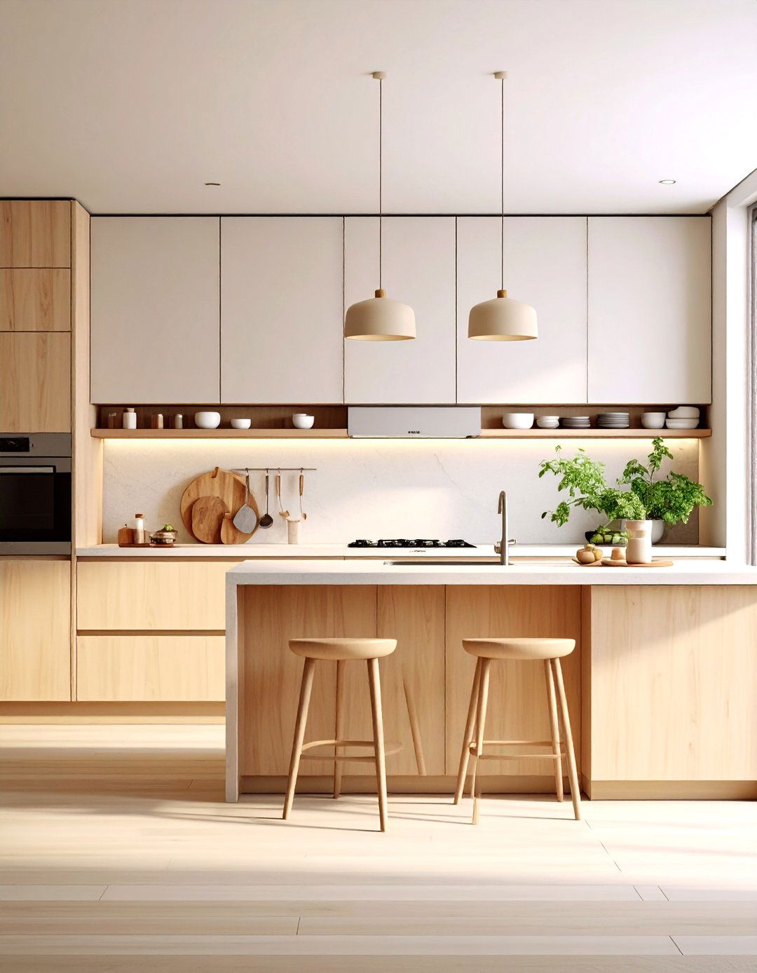 Neutral Color Palettes with Earthy Accent Tones - 24 Japanese Style Kitchen Ideas