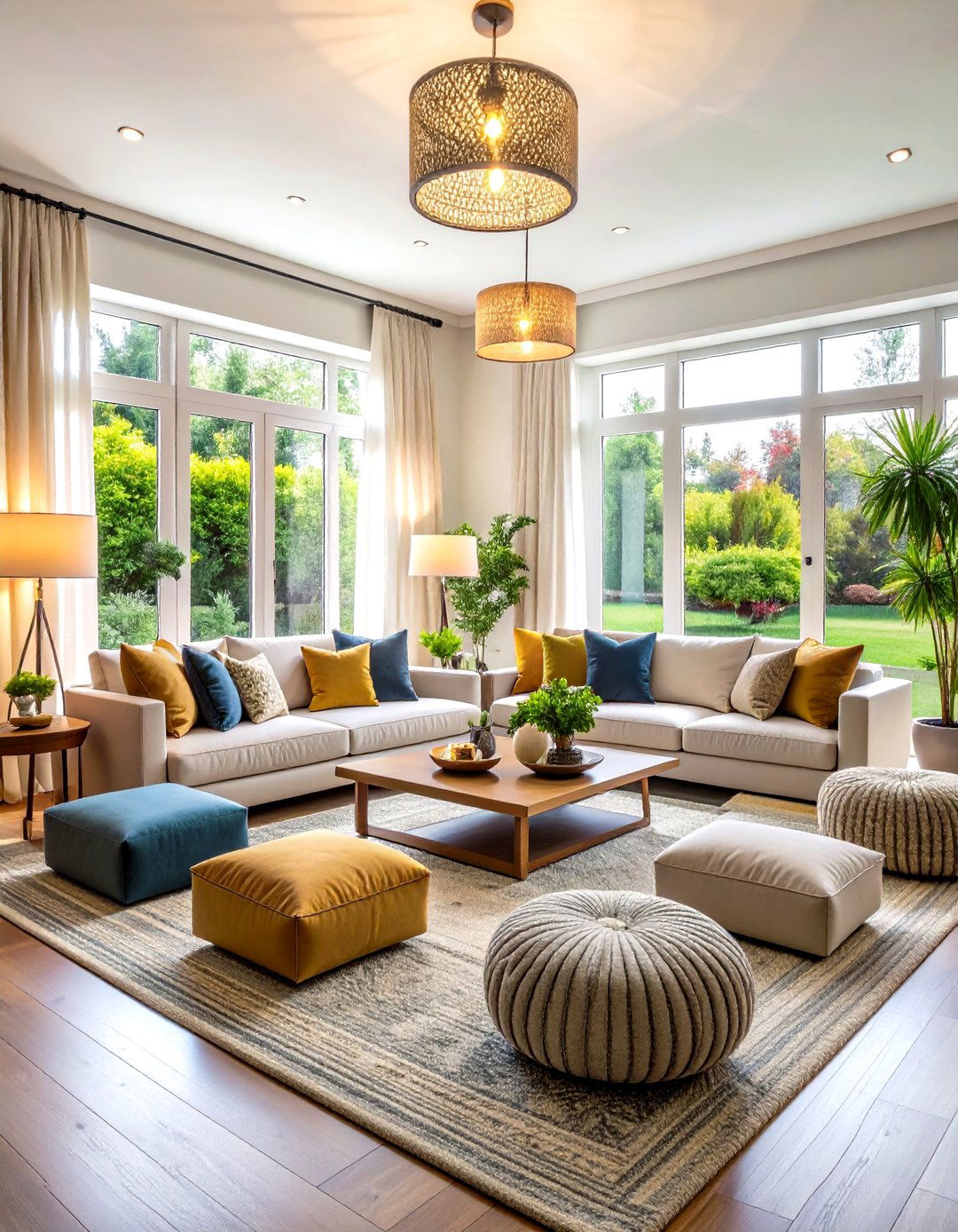 Neutral Conversation Pit Living Room - 24 Neutral Boho Living Room Ideas