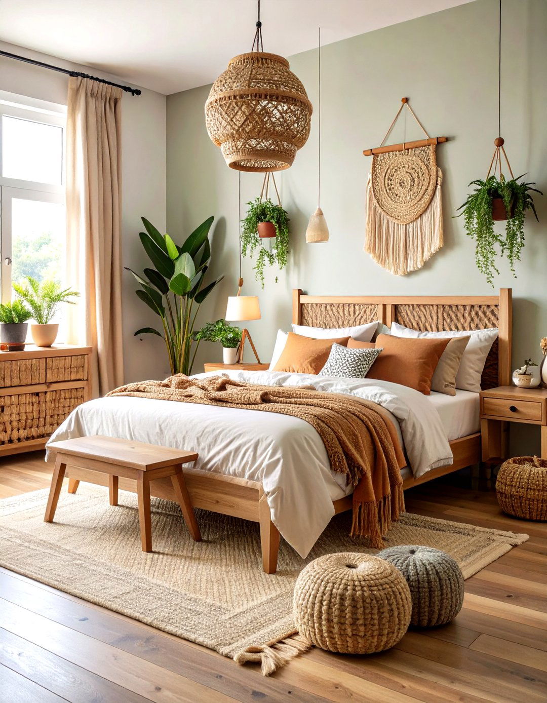Neutral Earth Tone Bedroom - 24 Bohemian Tropical Bohemian Decor