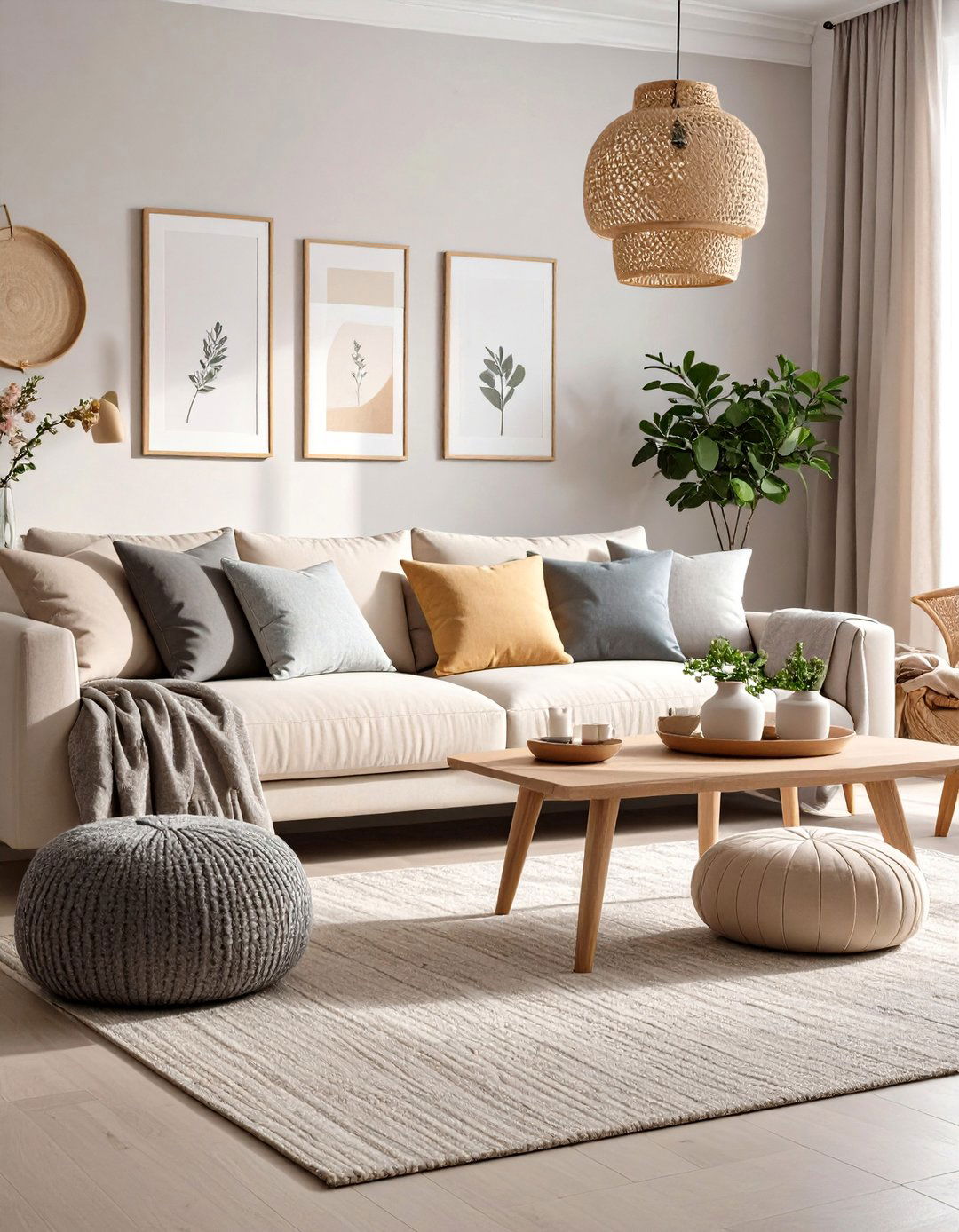 Neutral Foundation with Accent Colors - 24 Apartment Small Living Room Ideas