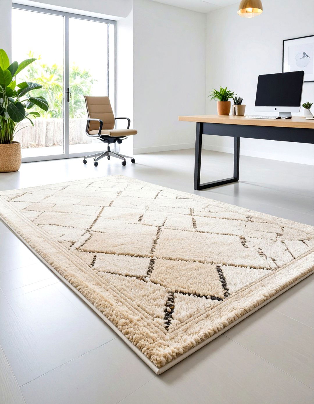 Neutral Minimalist Office Rugs - 24 Office Rug Ideas