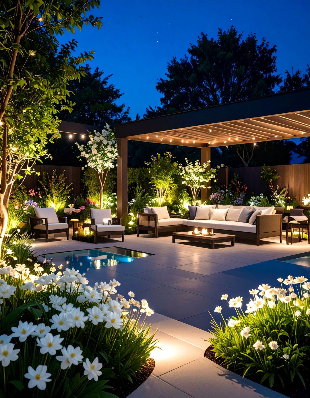 Night Garden Illumination Theme - 24 Patio Small Garden Ideas
