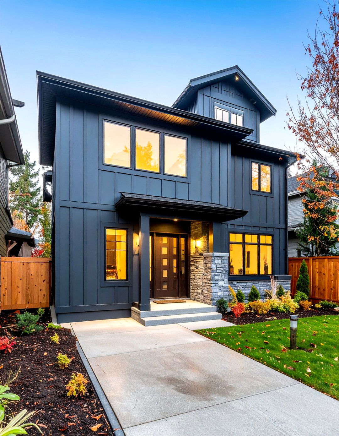 Night Gray Sophisticated Drama - 24 Board and Batten Siding Colors