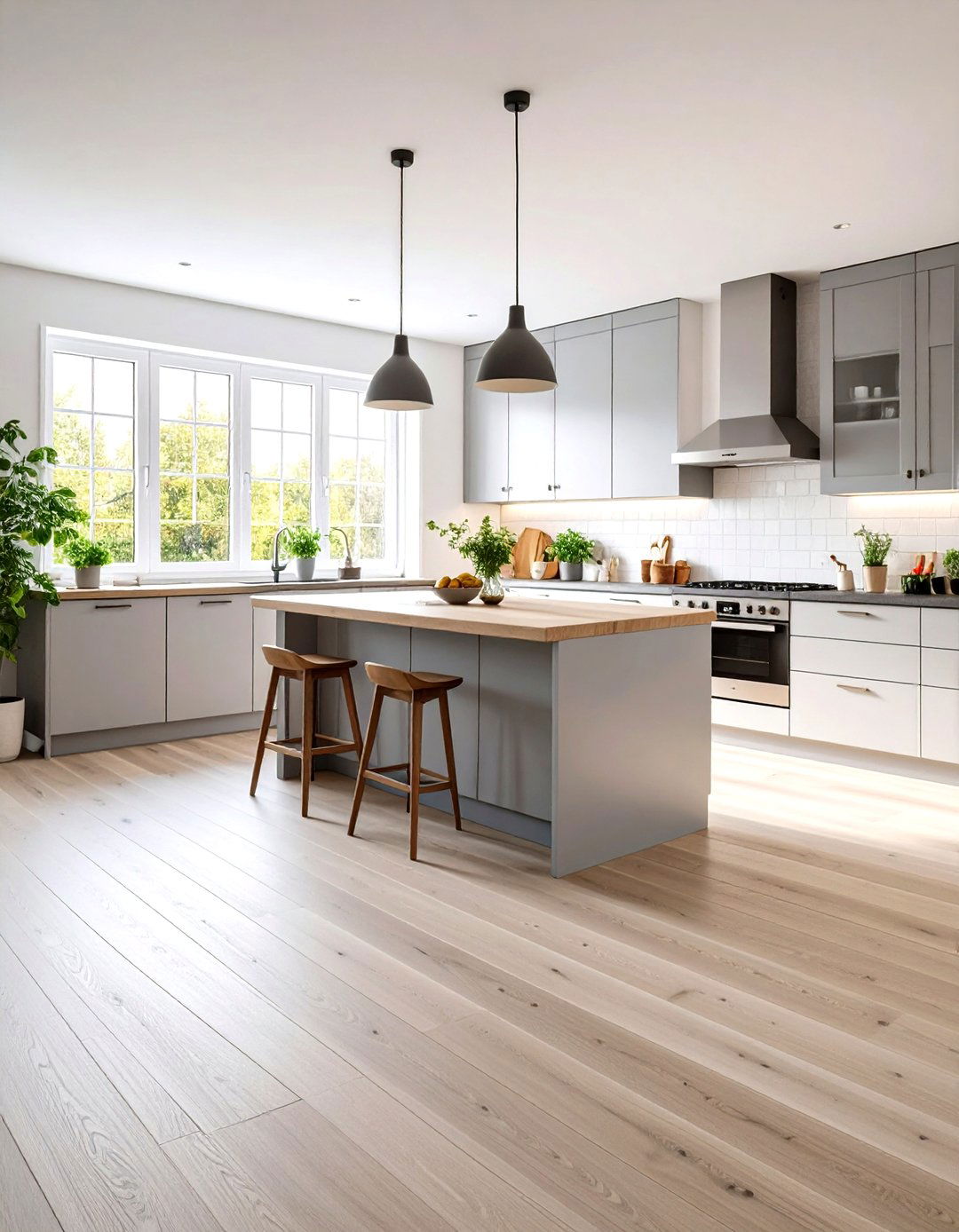 Nordic Ash Kitchen Floor Planks - 24 Light Wood Floor Kitchen Ideas