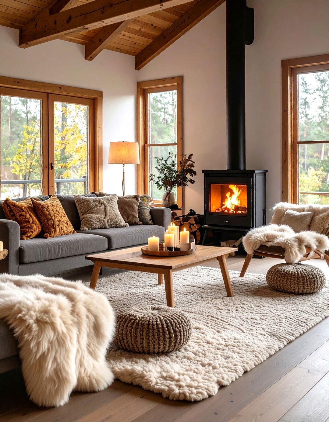 Nordic Hygge Living Room - 24 Cream and Black Living Room Ideas