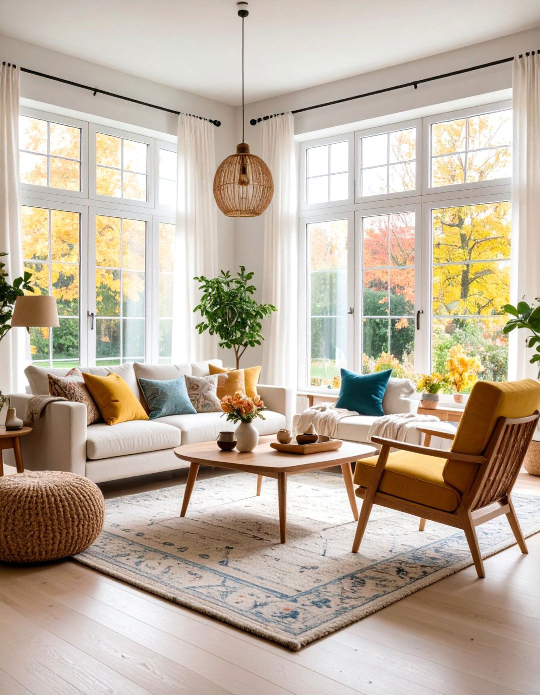 Nordic Living Room with Natural Light Maximization - 24 Scandinavian Living Room Ideas