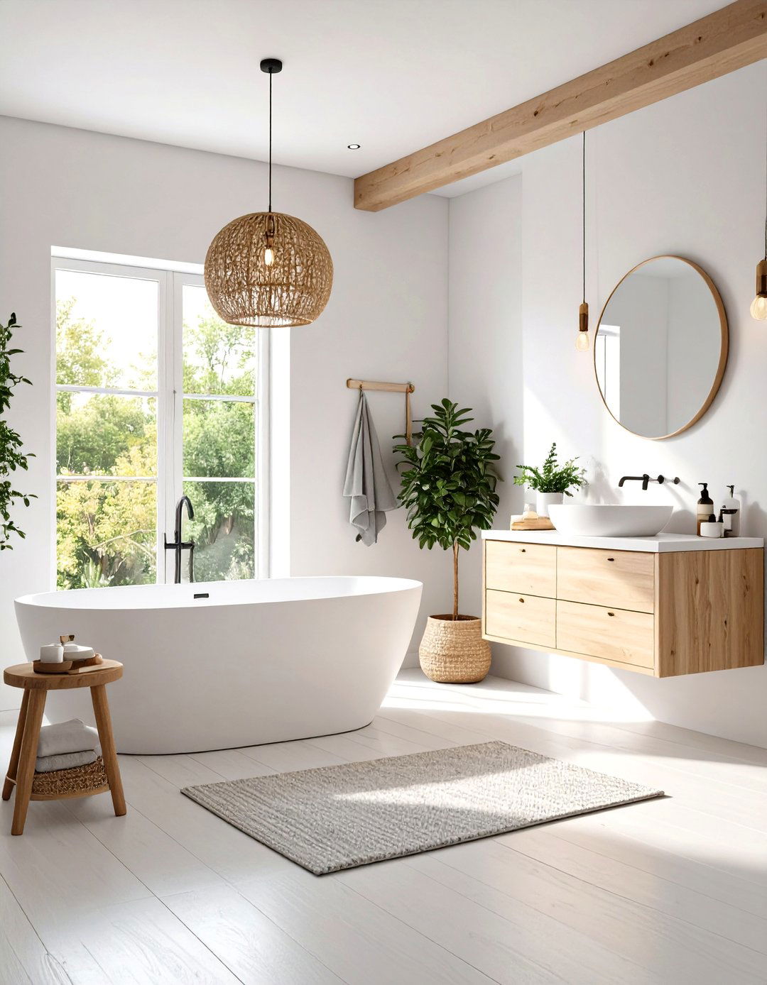 Nordic Minimalism Windowless Bathroom with Clean Lines - 24 Windowless Bathroom Ideas
