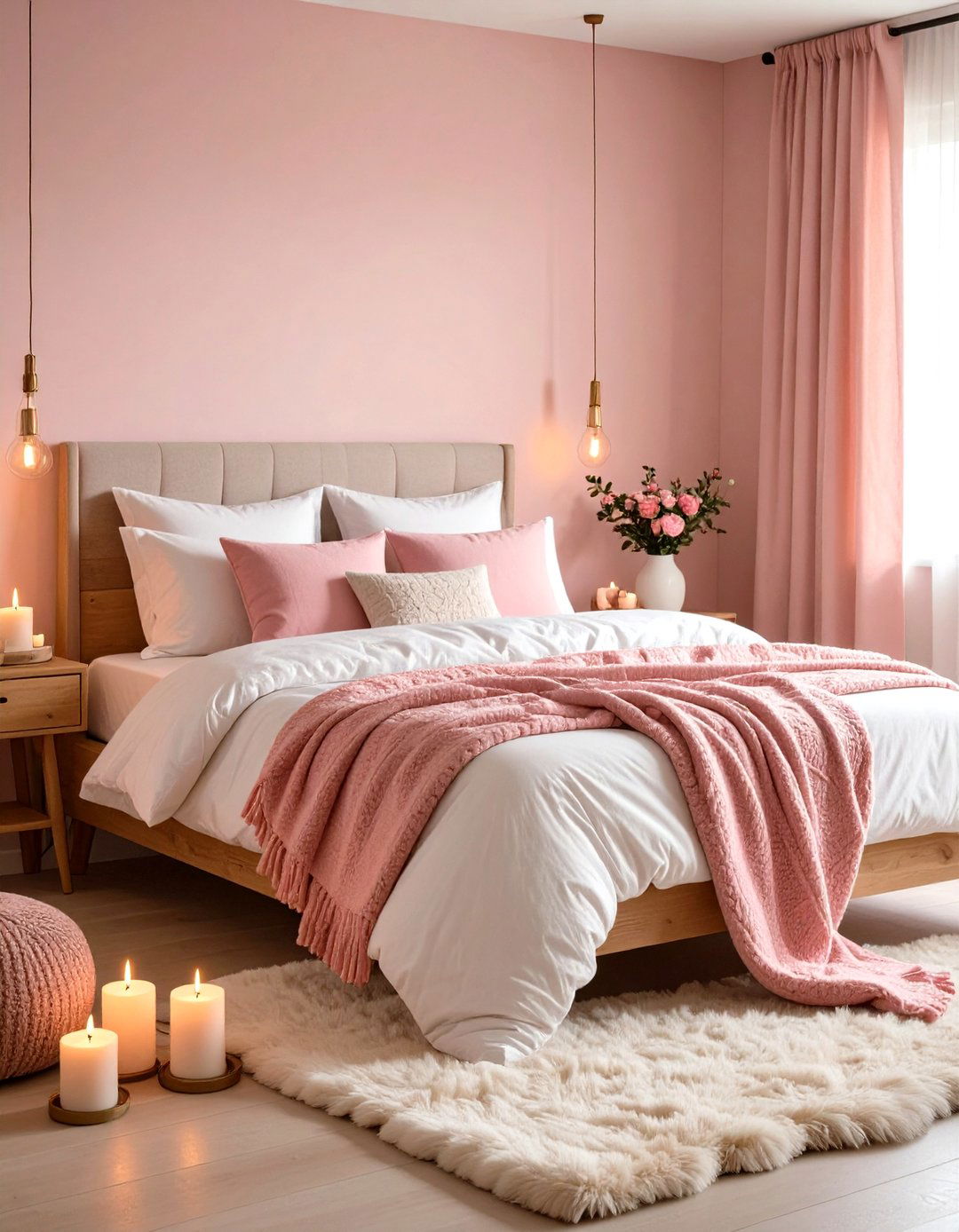 Nordic Pink Hygge Haven - 24 Pink and White Bedroom Ideas