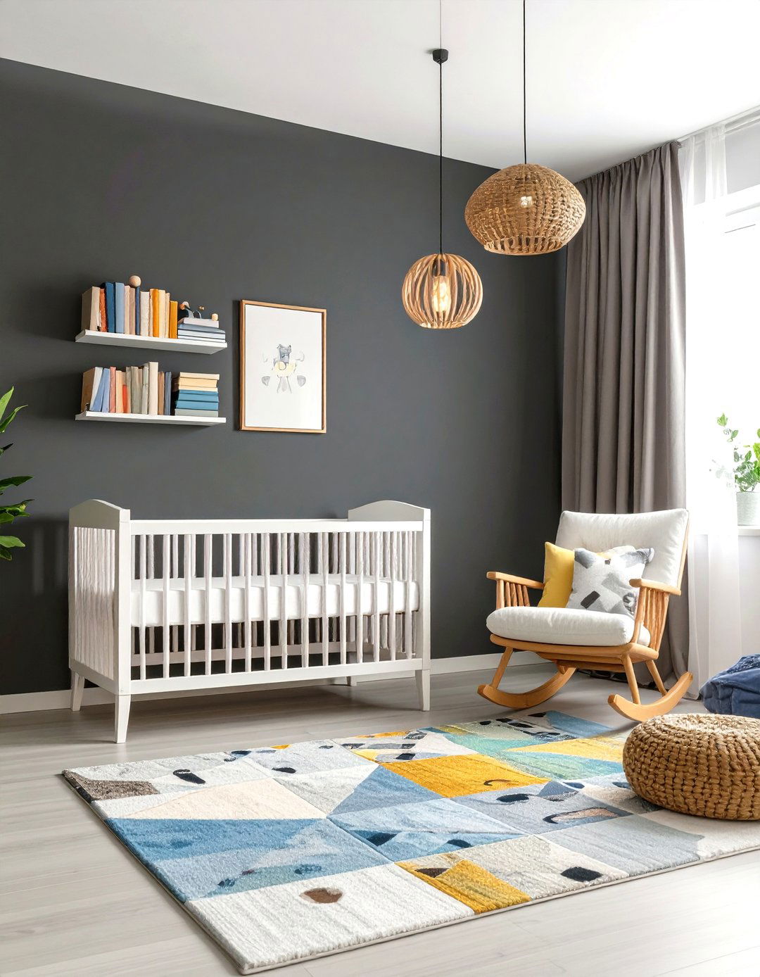 Nursery Modern Black and White Wall - 24 Black Accent Wall Ideas