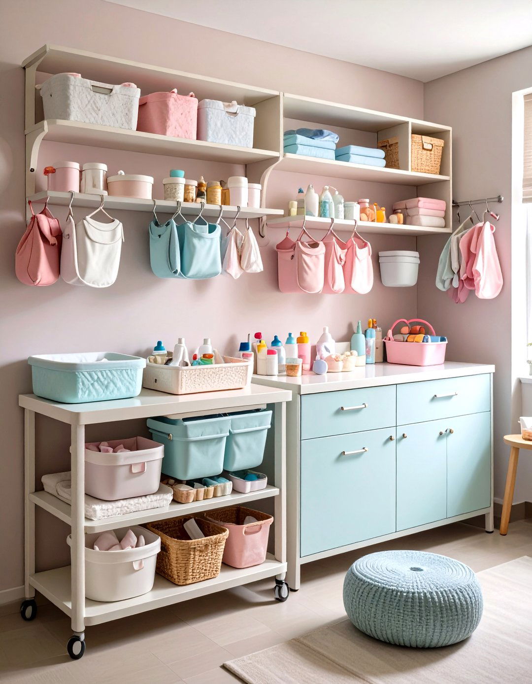 Nursing Station Storage - 24 Nursery Storage Ideas