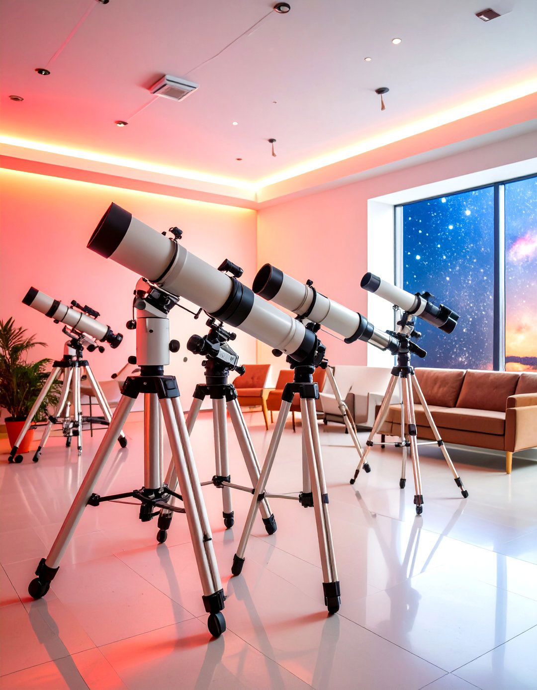 Observatory Stargazing Room with Telescopes - 24 Luxury Man Cave Ideas