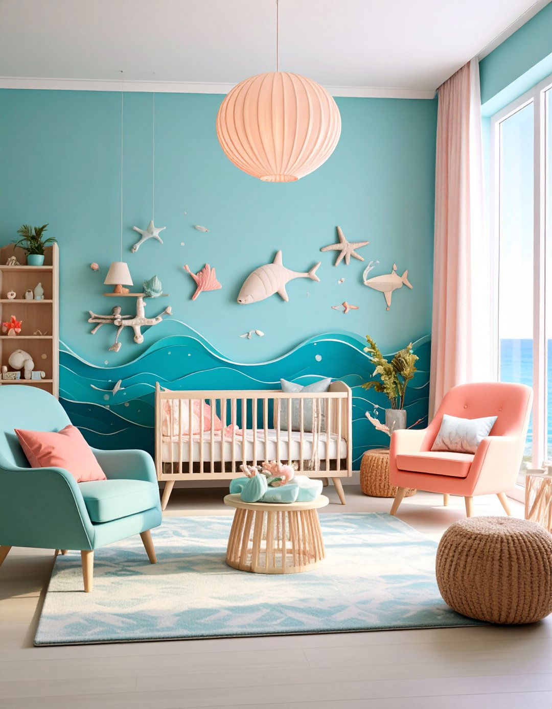 Ocean Wave Blue Adventure Nursery - 24 Blue Nursery Ideas