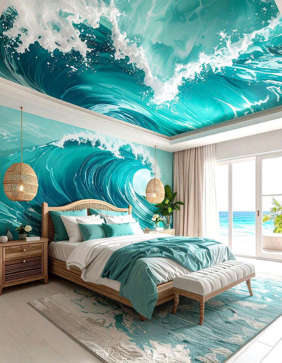Ocean Wave Ceiling Murals - 24 Ceiling Murals