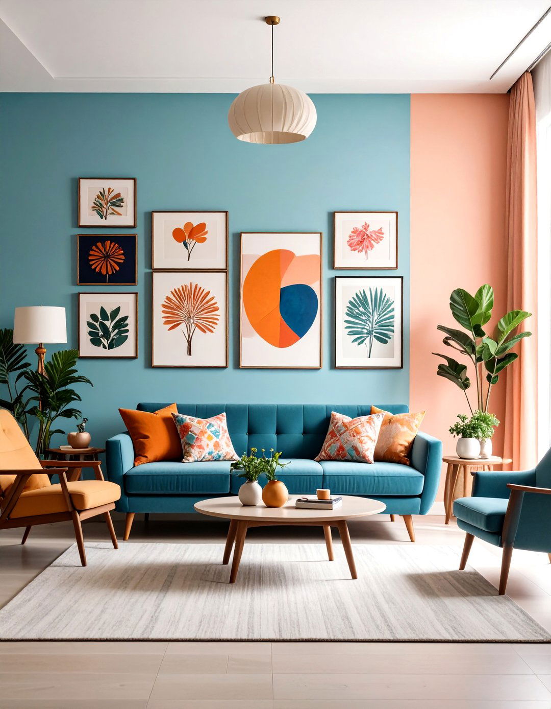 Odd Number Gallery Wall Compositions - 24 Asymmetrical Balance Interior Design Ideas