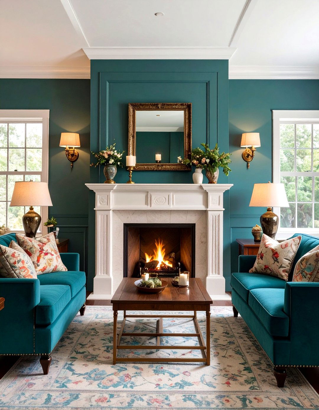 Oil Rubbed Bronze Sconces with Traditional Mantels - 24 Fireplace Sconces Ideas