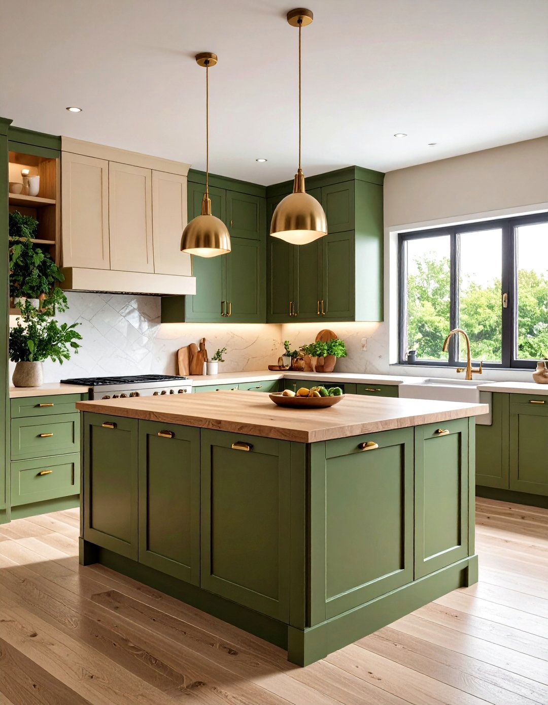 Olive Green Kitchen Islands - 24 Kitchen Island Color Ideas