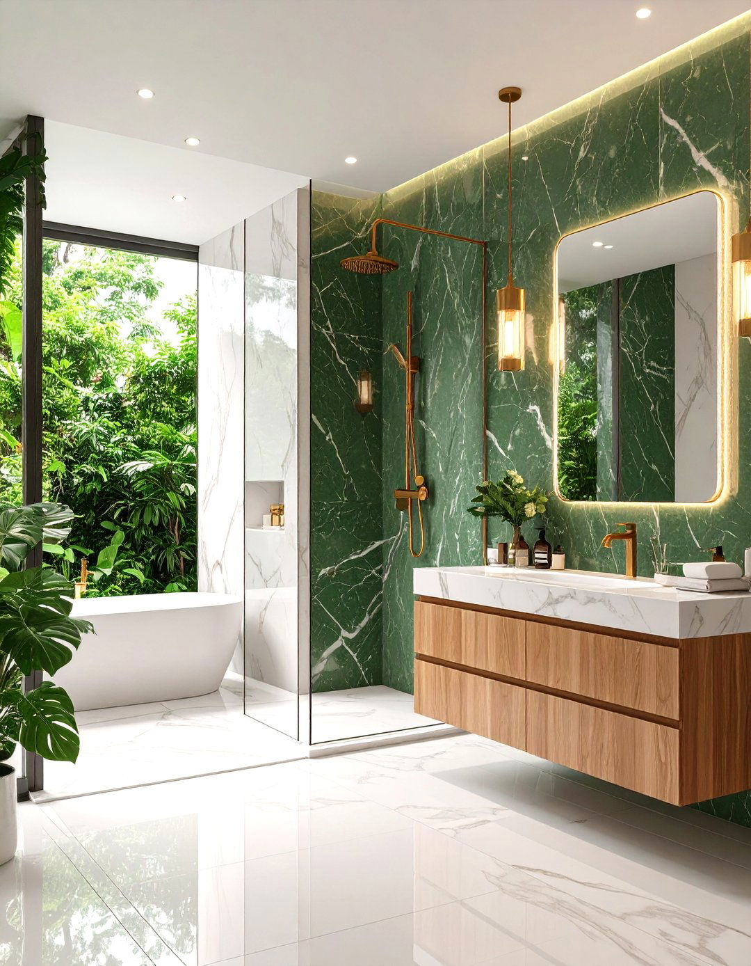 Olive Green Marble Bathroom Suite - 24 Olive Green Bathroom Ideas