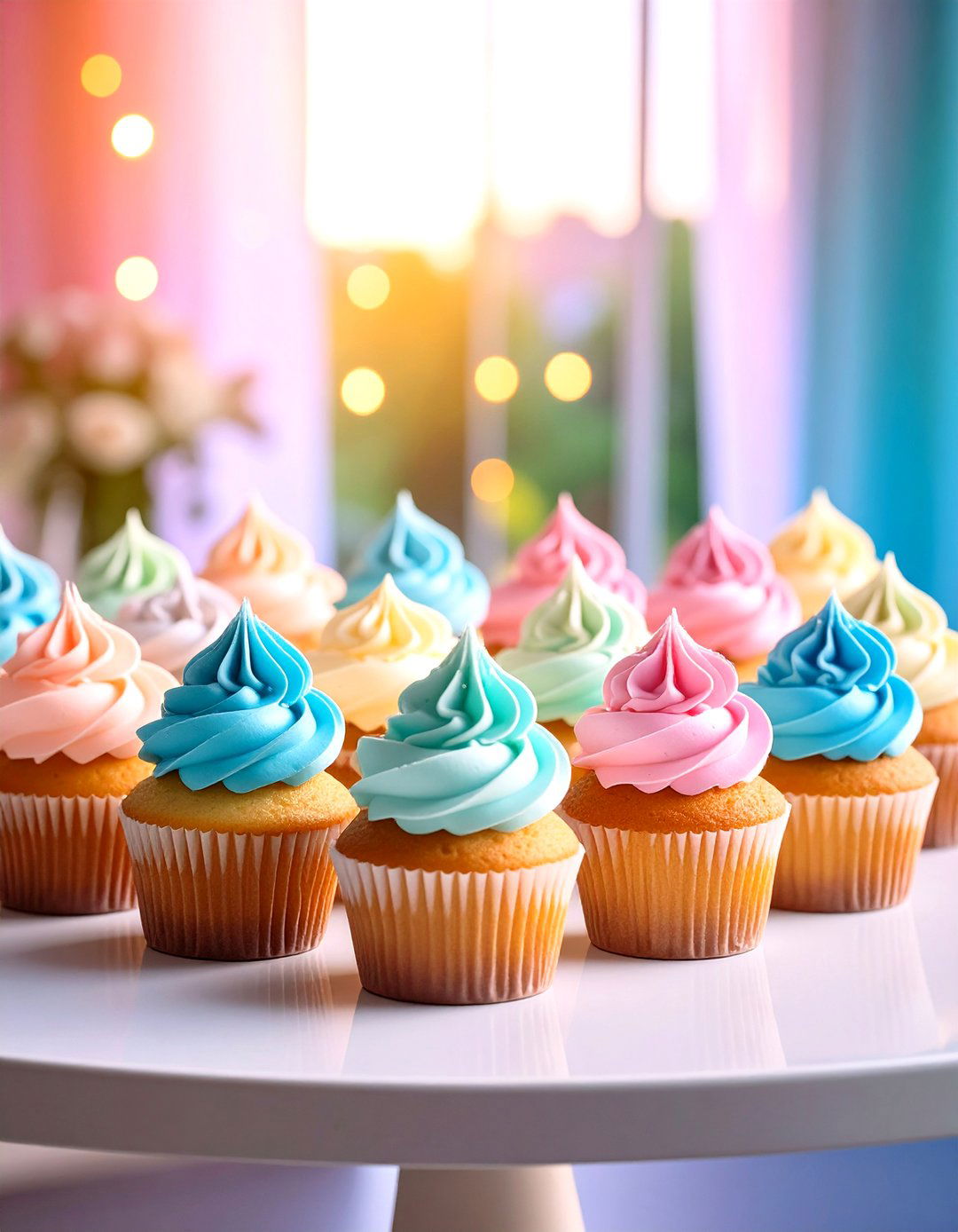Ombre Gradient Color Magic - 24 Wedding Cupcake Ideas