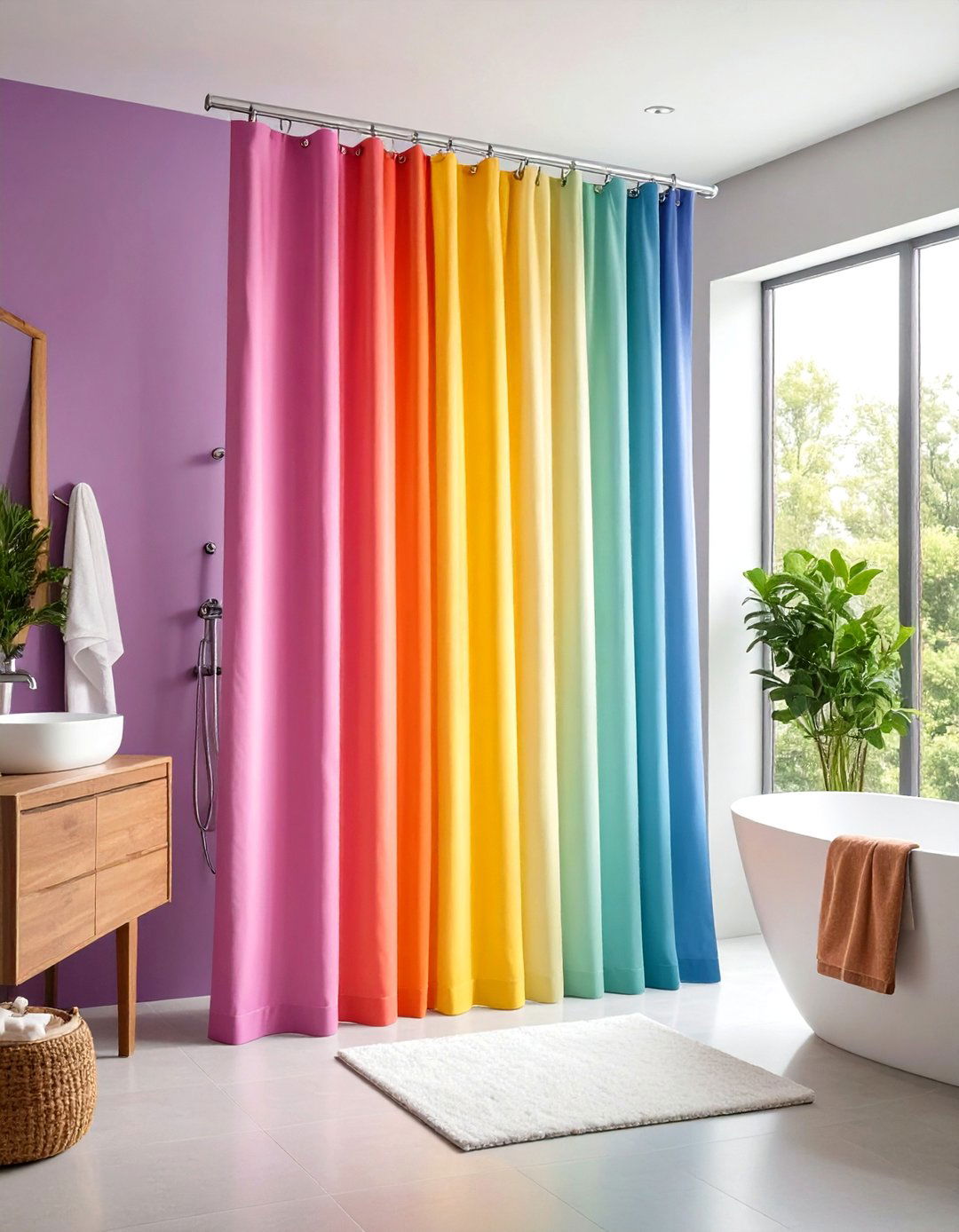 Ombre Gradient Shower Curtains - 24 Shower Curtain Ideas