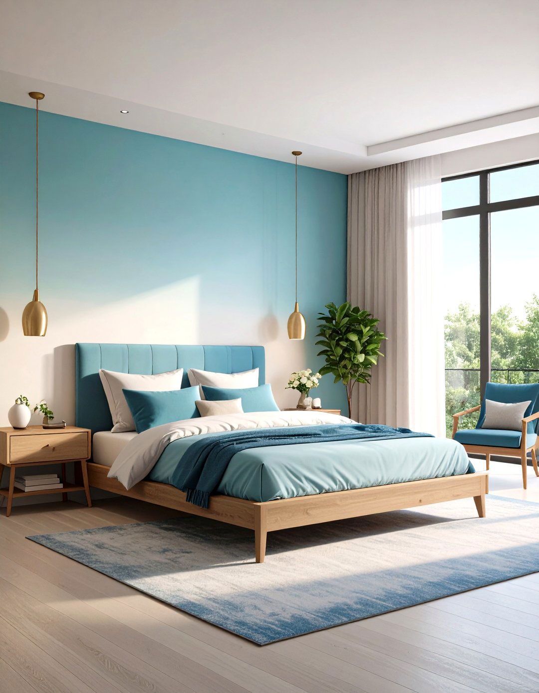 Ombre Gradient Wallpaper for Serene Bedrooms - 24 Wallpaper Ideas