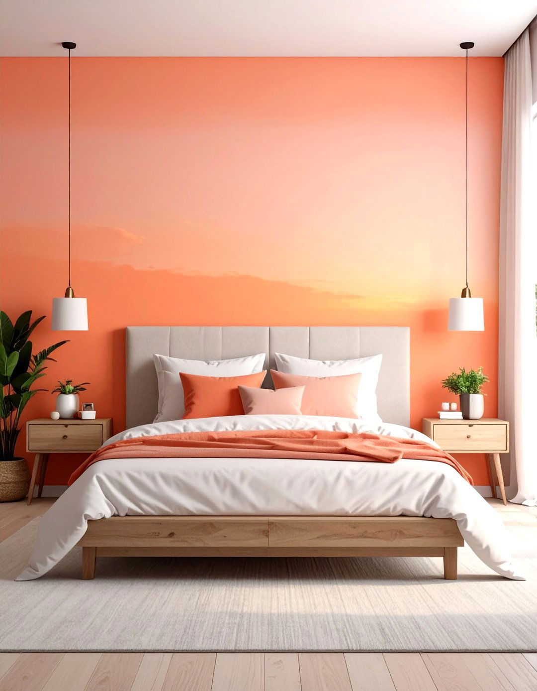 Ombre Sunset Bedroom Wall Painting Technique - 24 Bedroom Wall Painting Ideas